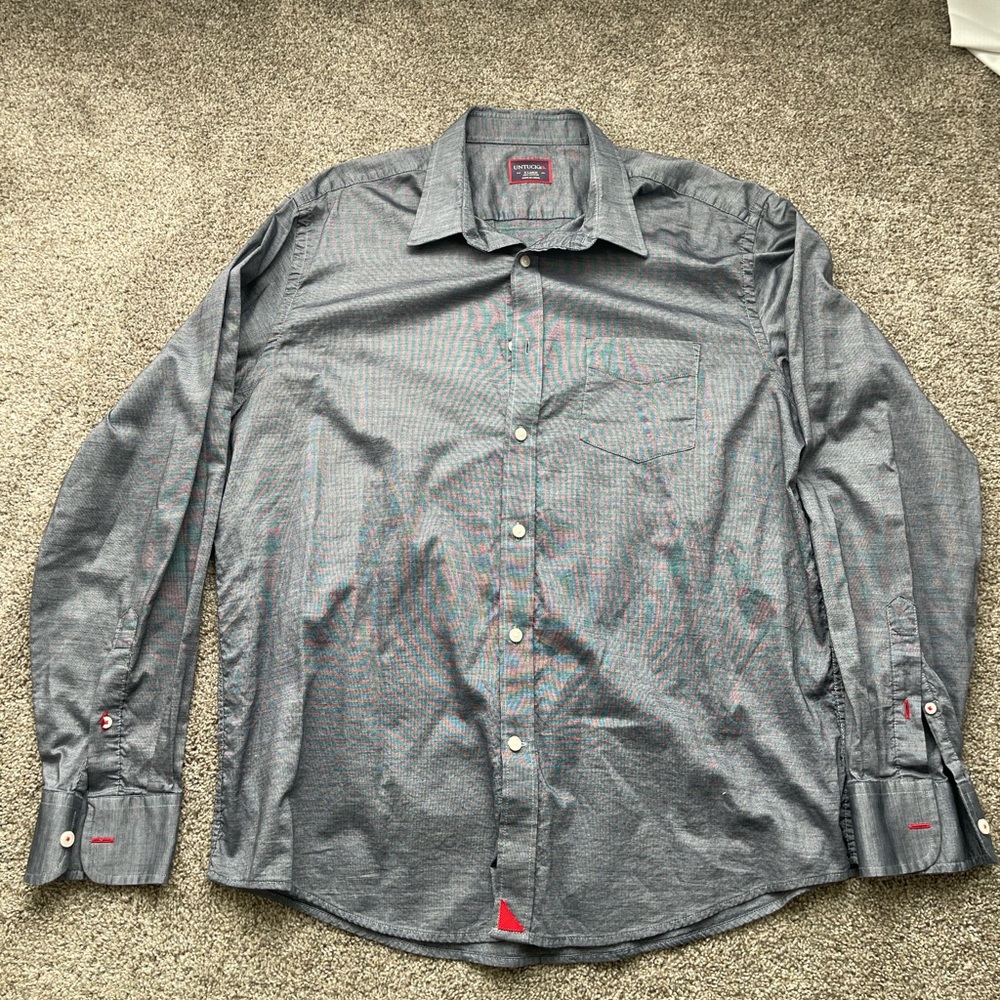 UNTUCKit Gray Casual Button Down Shirt (XL)
